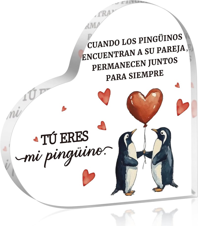 Yopyame Spanish Romantic Acrylic Gifts - Wedding Anniversary I Love You Heart Acrylic Plaque for Men Women Christmas Valentines Day Gifts for Girlfriend Boyfriend Birthday Gift for Couple Wife Husband - Image 1